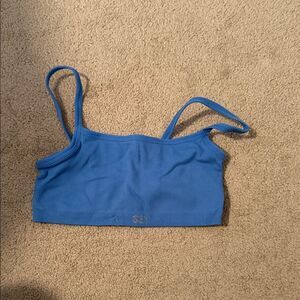 New Set active Small bra Blue Ribbed Crop Top